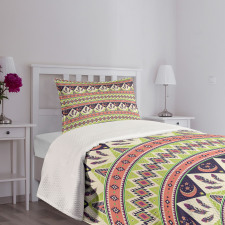 Crescent Stars and Feathers Bedspread Set