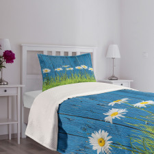 Spring Grass and Daisy Bedspread Set