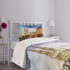 Old Bridge and Rhine Bedspread Set