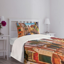 Venice Canal Cityscape Bedspread Set