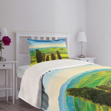 Rural Sunset in Italy Bedspread Set