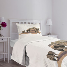 Elephants on Savannah Bedspread Set