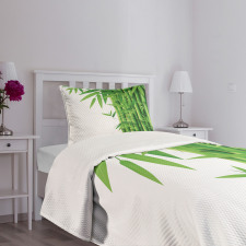 Modern Bamboos Stems Bedspread Set