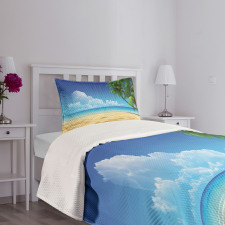 Tropical Leaves Beach Bedspread Set