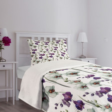 Wild Orchid Bloom Bedspread Set