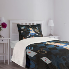 Rose Flowers Bedspread Set