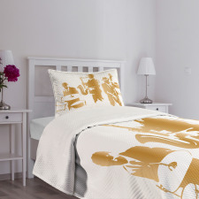 Jazz Band Blues Music Bedspread Set