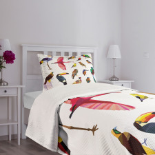 Bird Set Poly Design Bedspread Set