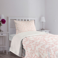 Spring Cherry Flourish Bedspread Set