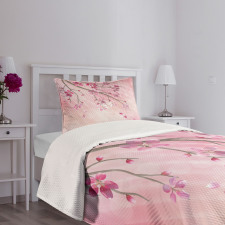 Tree Branch with Flowers Bedspread Set