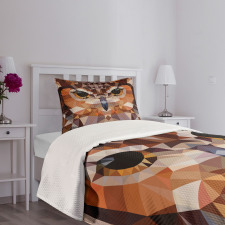Geometric Mosaic Owl Art Bedspread Set