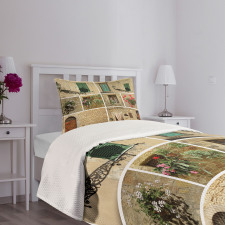 Italian Stone Houses Bedspread Set