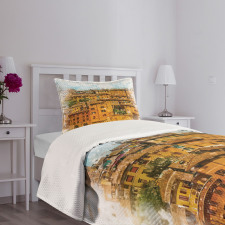 Historic Italian Town Bedspread Set