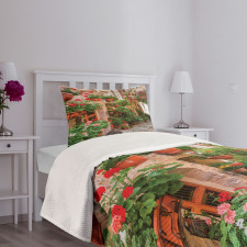 Small Medieval Town Bedspread Set