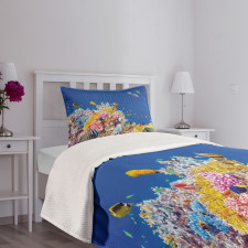 Tropical Corals Fish Bedspread Set