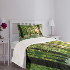 Sunny Forest Blossoms Bedspread Set