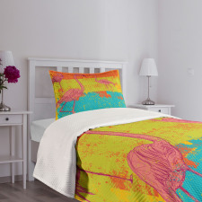 Retro Vintage Flamingo Bedspread Set