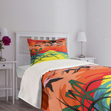 Birds in the Air Art Bedspread Set