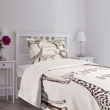 Wild Lion Zebras Bedspread Set