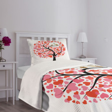 Nature Flirting Birds Bedspread Set