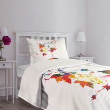 Glass Bird Vines Bedspread Set