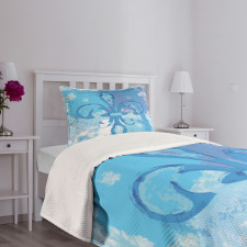 France Fleur de Lis Bedspread Set