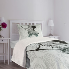 Greek Athena Baroque Damask Bedspread Set