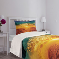 Sunset Seaside Clouds Bedspread Set