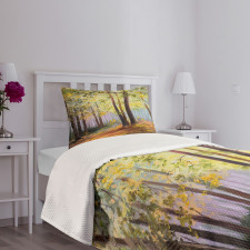 Spring in Forest Leaves Bedspread Set