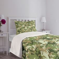 Skull Camouflage Design Bedspread Set