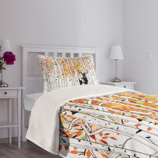 Trees Foliage Wilderness Bedspread Set