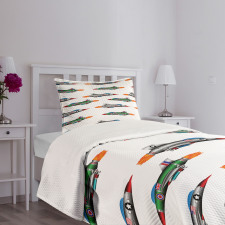 Jets Aviation Design Bedspread Set