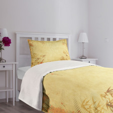 Bamboo Stems and Blooms Bedspread Set