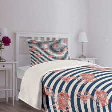 Anchor Striped Backdrop Bedspread Set