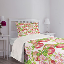 Nature Apple Tree Flower Bedspread Set