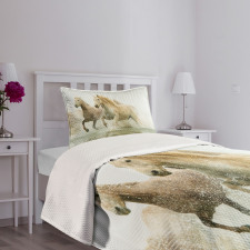 Camargue Horses in Water Bedspread Set