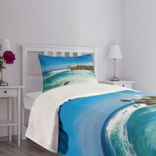 Palms Beach Seaside Bedspread Set