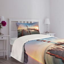 Clouds Sunset at Sea Bedspread Set