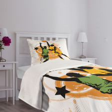 Basketball Players Art Bedspread Set