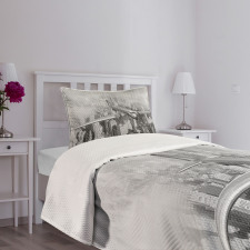 Flying Plane on New York Bedspread Set