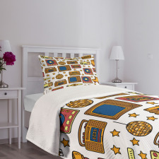 90s Theme Retro Bedspread Set