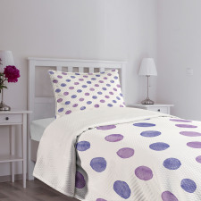 Watercolor Polka Dots Bedspread Set