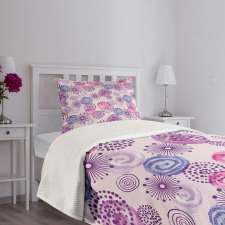 Watercolor Flower Art Bedspread Set