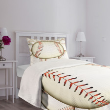 Baseball Ball Pattern Bedspread Set