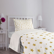 Yellow Stars Pattern Bedspread Set