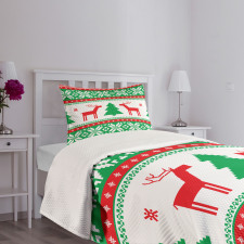 Holiday Season Deer Bedspread Set