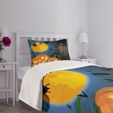 Moon Pumpkin Bedspread Set