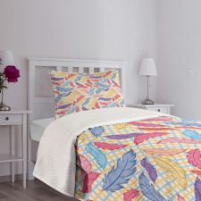 Colorful Checkered Bedspread Set