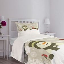 Snowflake Winter Day Bedspread Set