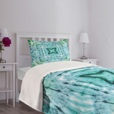 Abstract Teal Bedspread Set